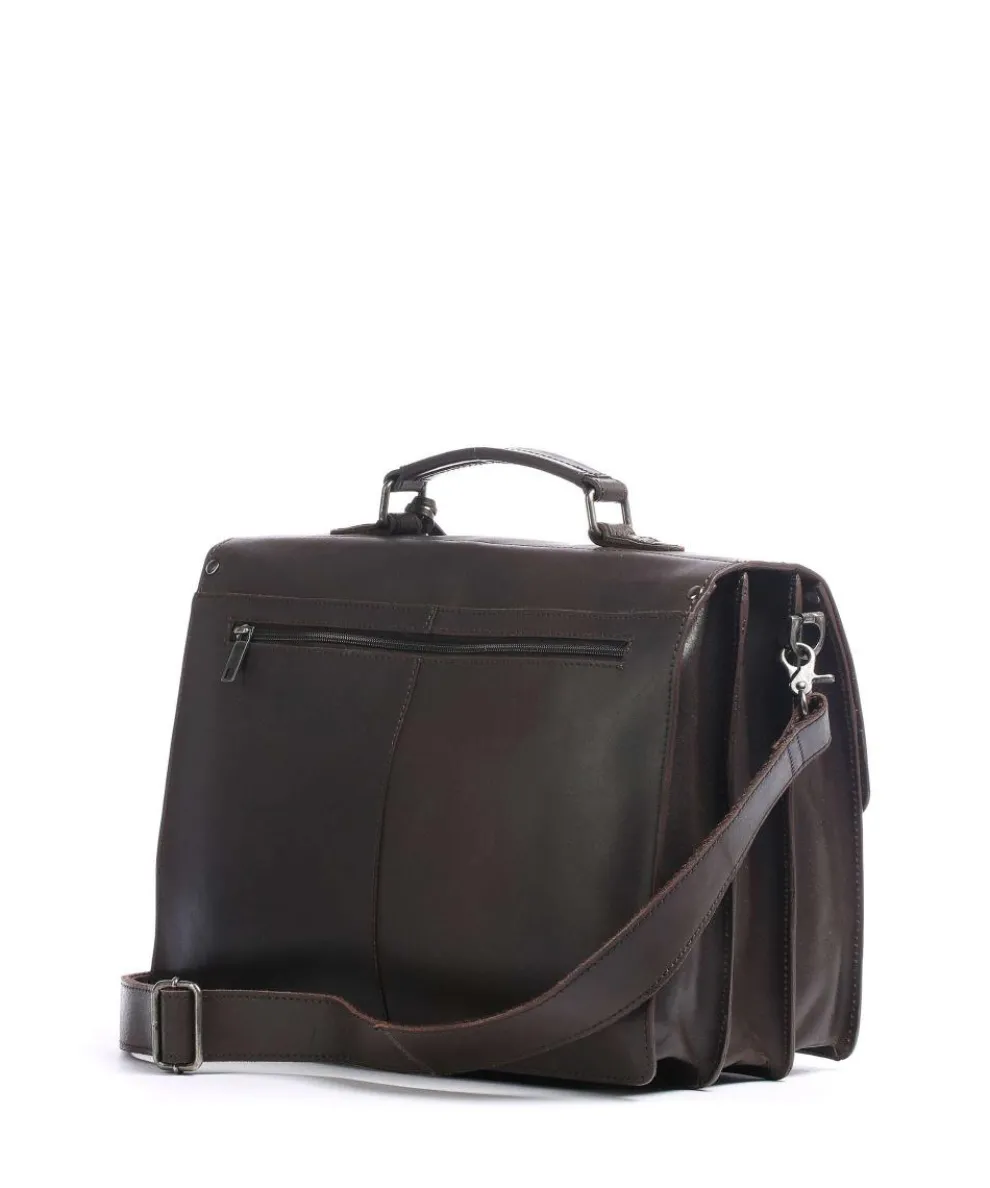 Vintage Dean Briefcase calfskin dark brown