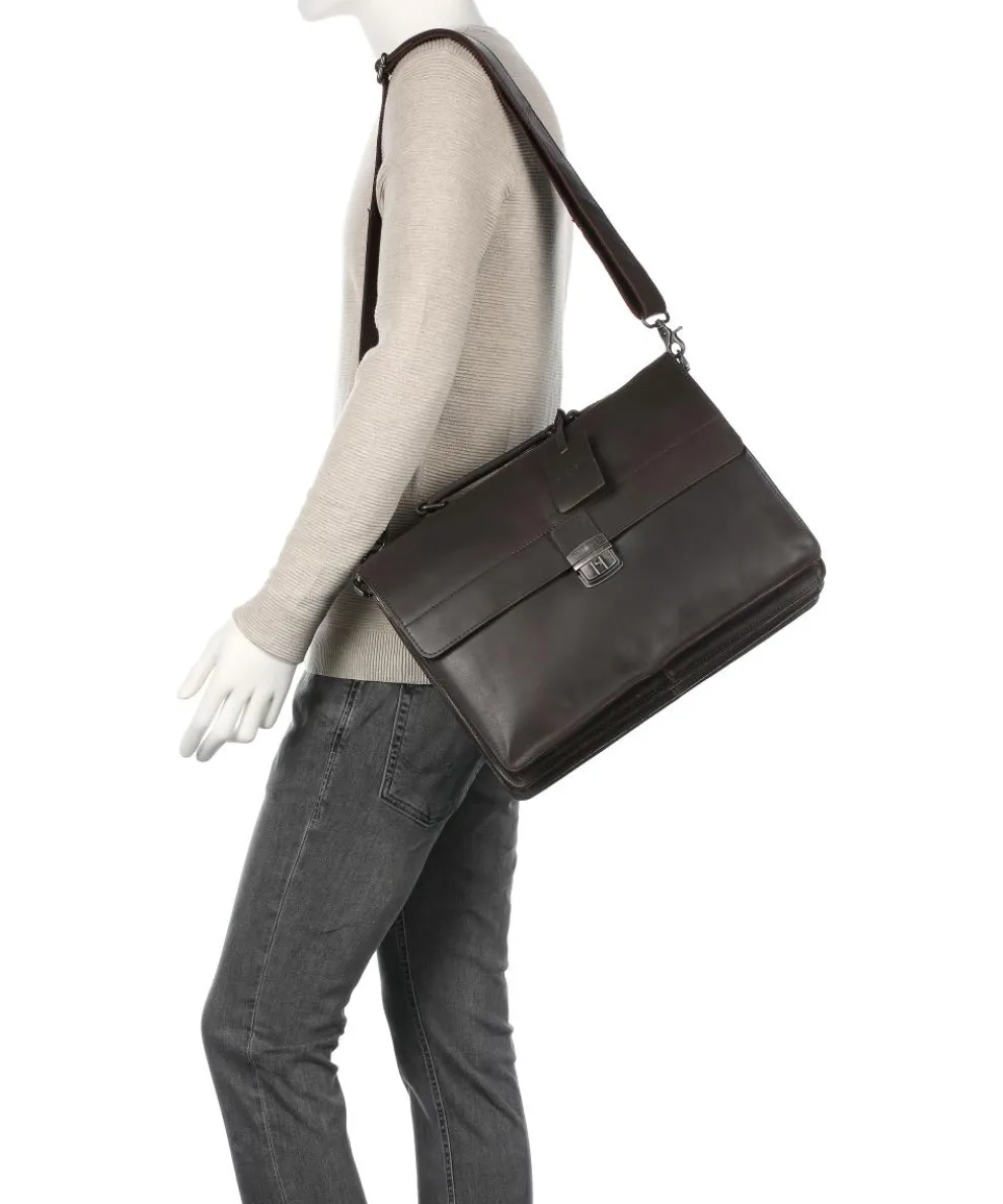 Vintage Dean Briefcase calfskin dark brown