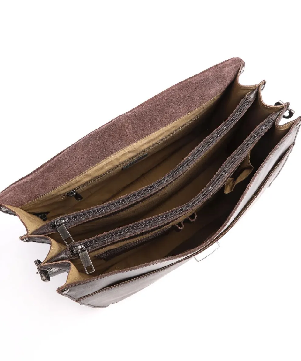 Vintage Dean Briefcase calfskin dark brown