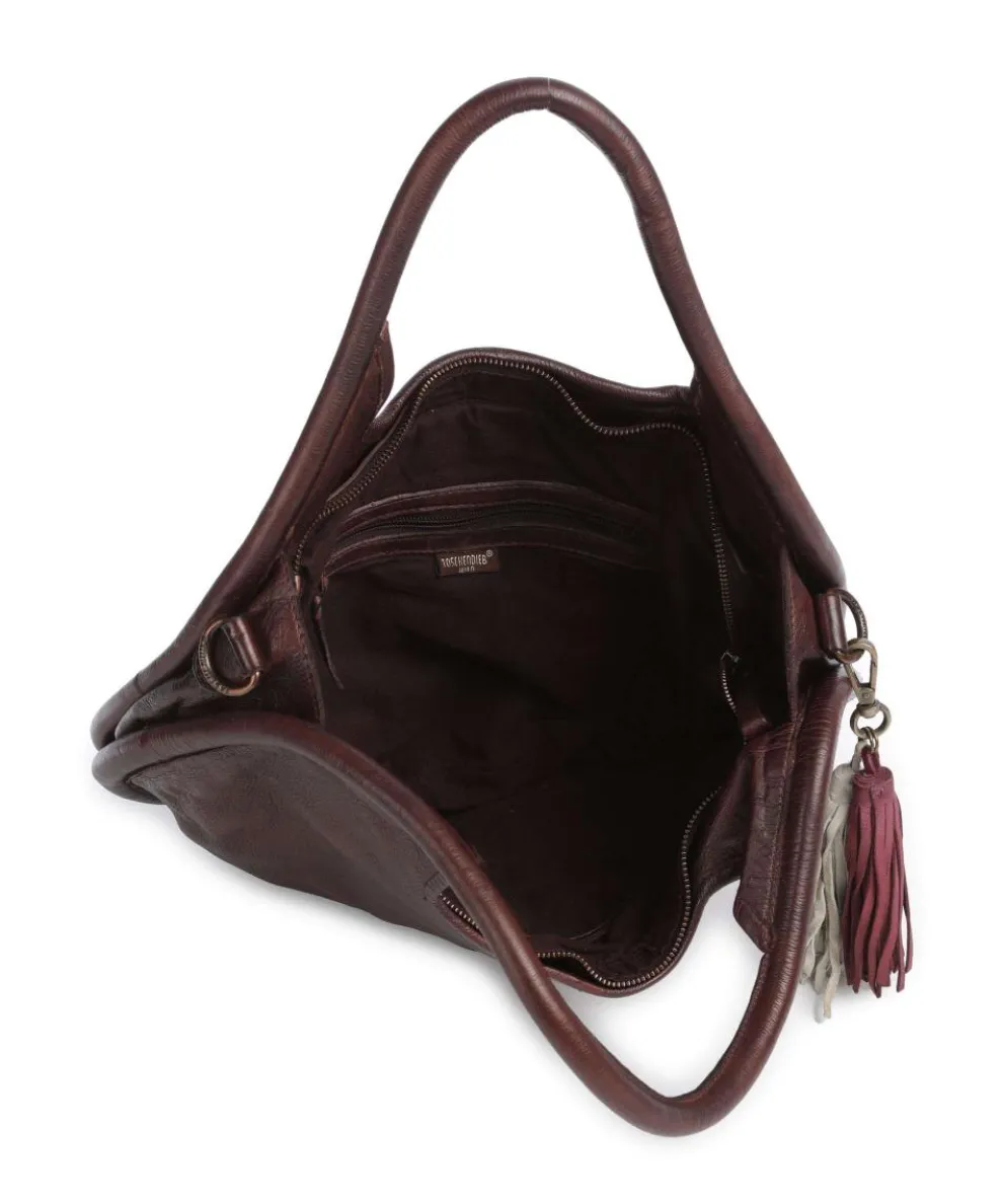 Kaisterstrasse 1 Handbag grained cow leather mahogany