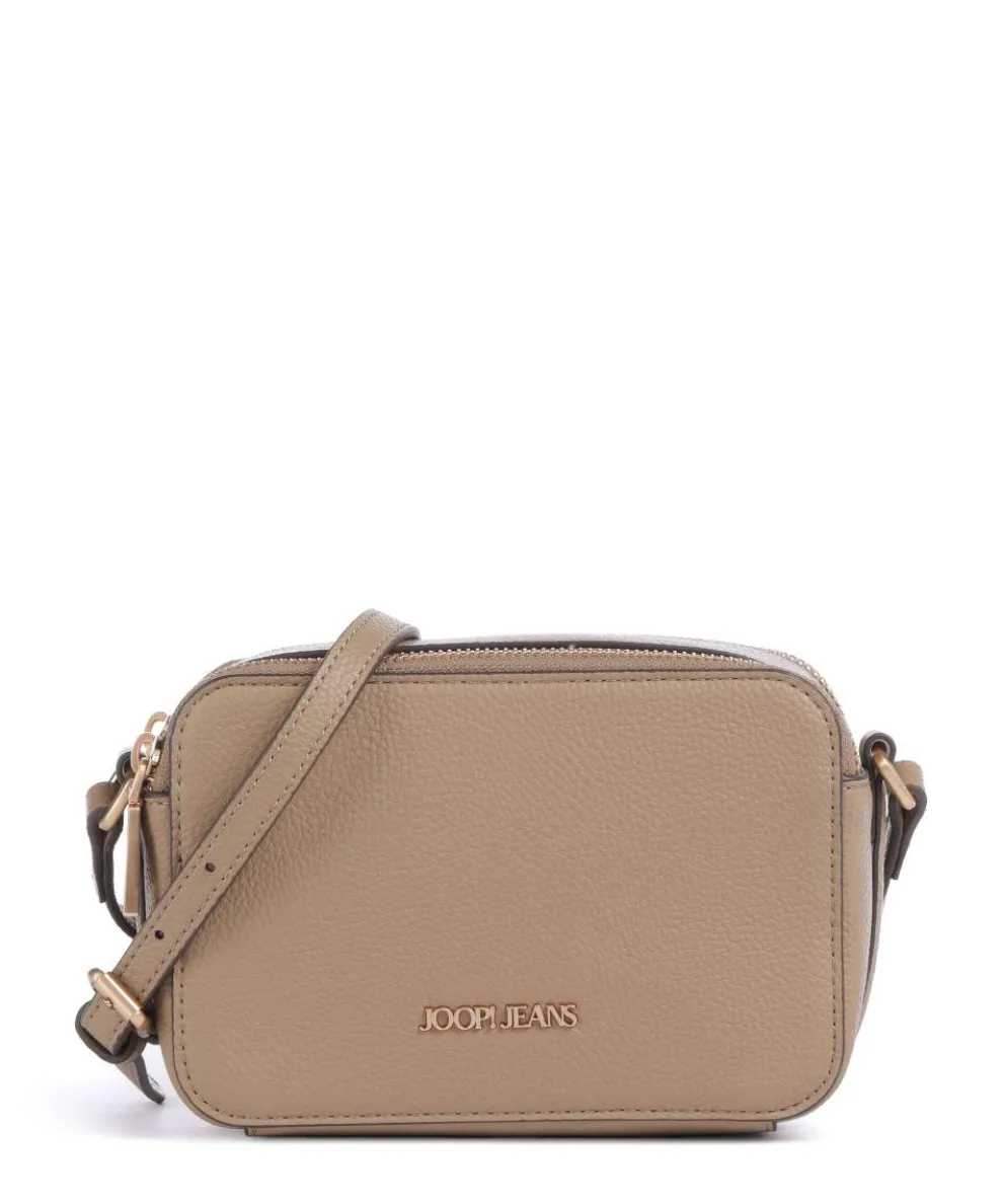 Jeans Diurno Susan Crossbody bag grained leather beige