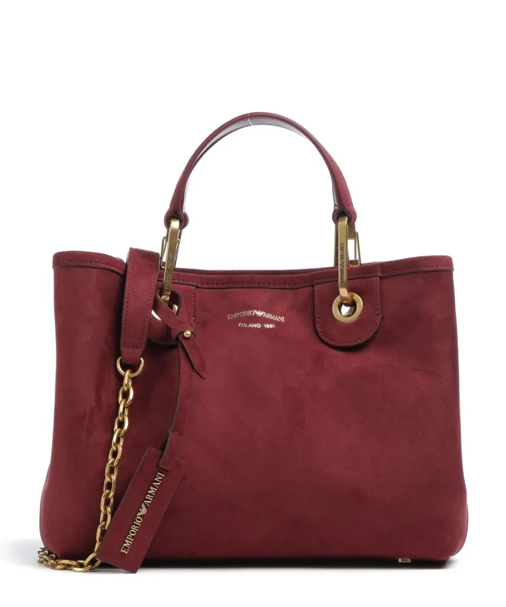 My EA Handbag brushed cow leather dark red