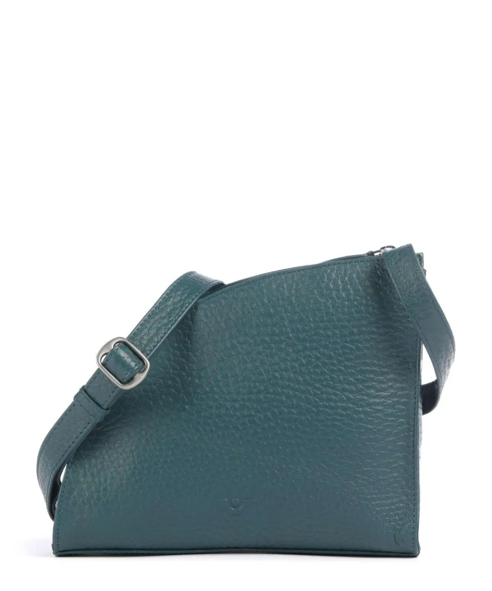 Hirsch Britney Crossbody bag grained leather petrol