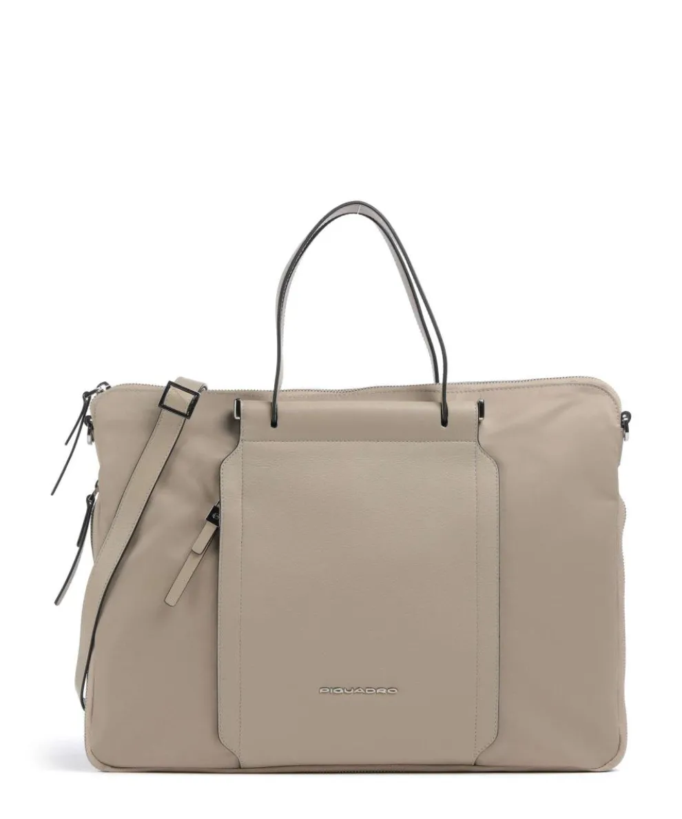 W92T Briefcase 15″ recycled nylon beige