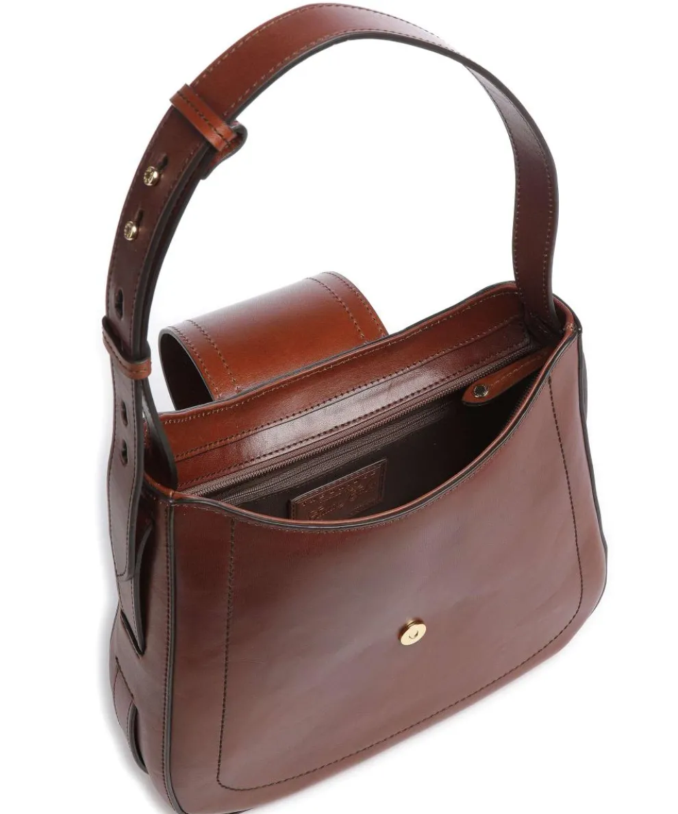 Benedetta Shoulder bag fine grain cow leather brown