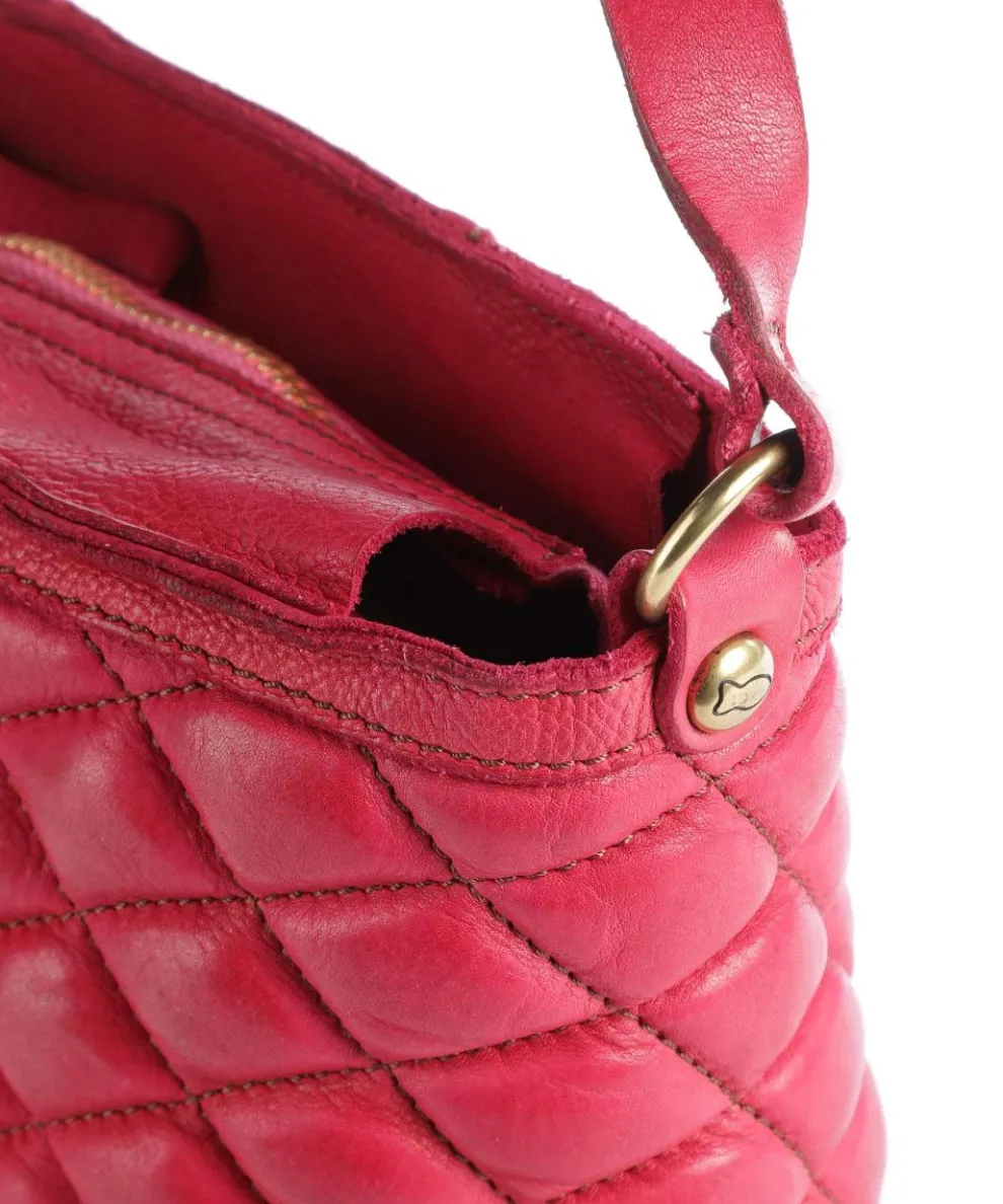 Crossbody bag grained cow leather pink