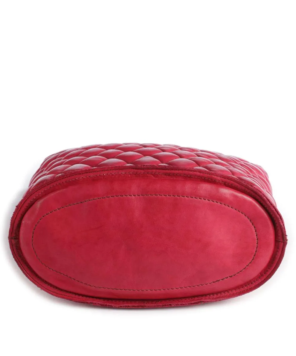 Crossbody bag grained cow leather pink