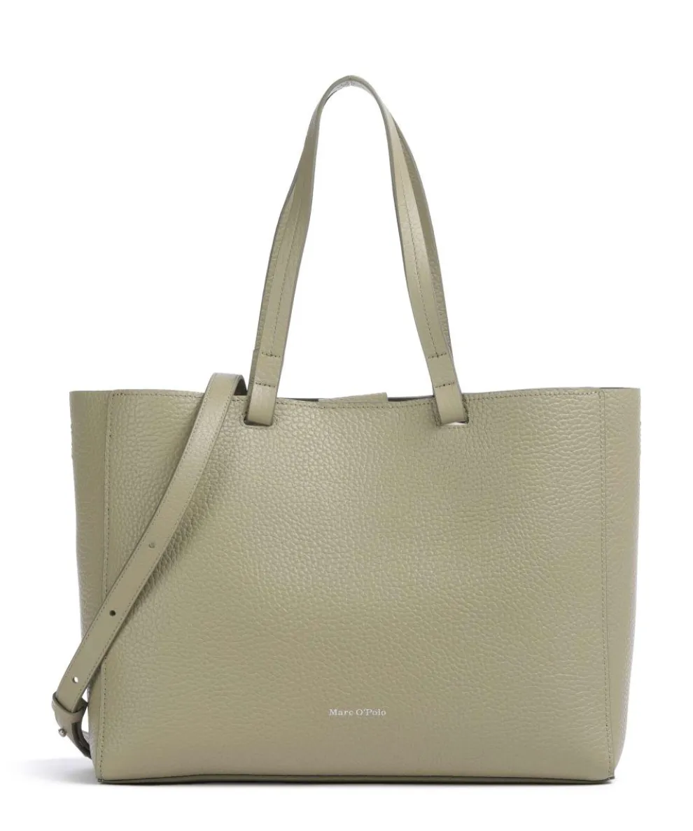Busin Tote bag 14″ grained cow leather greygreen