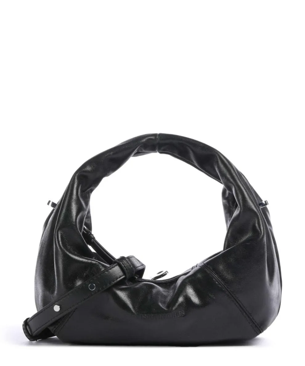 Greta Icon Crinkle Mini Handbag grained cow leather black