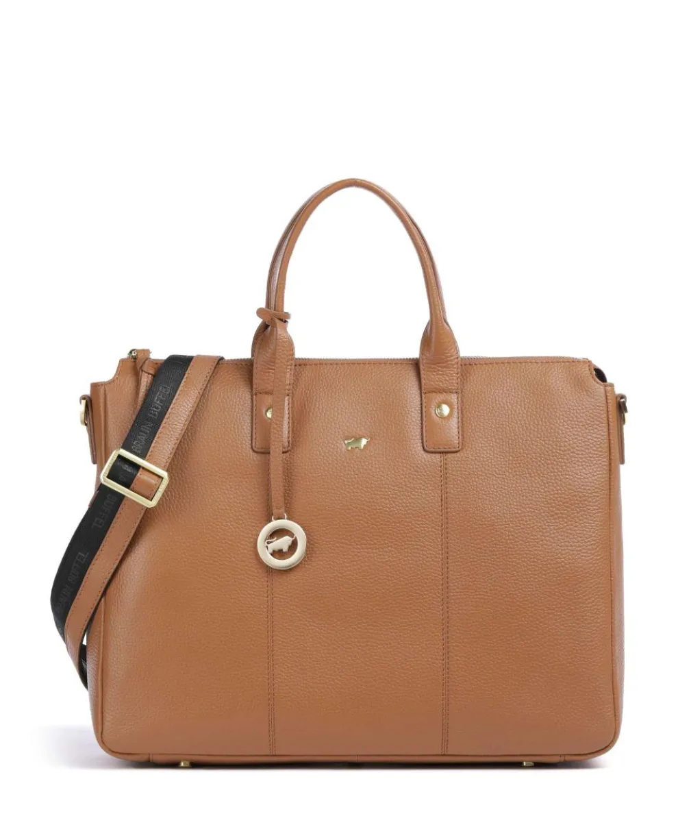 Hanna Briefcase 14″ grained cow leather cognac