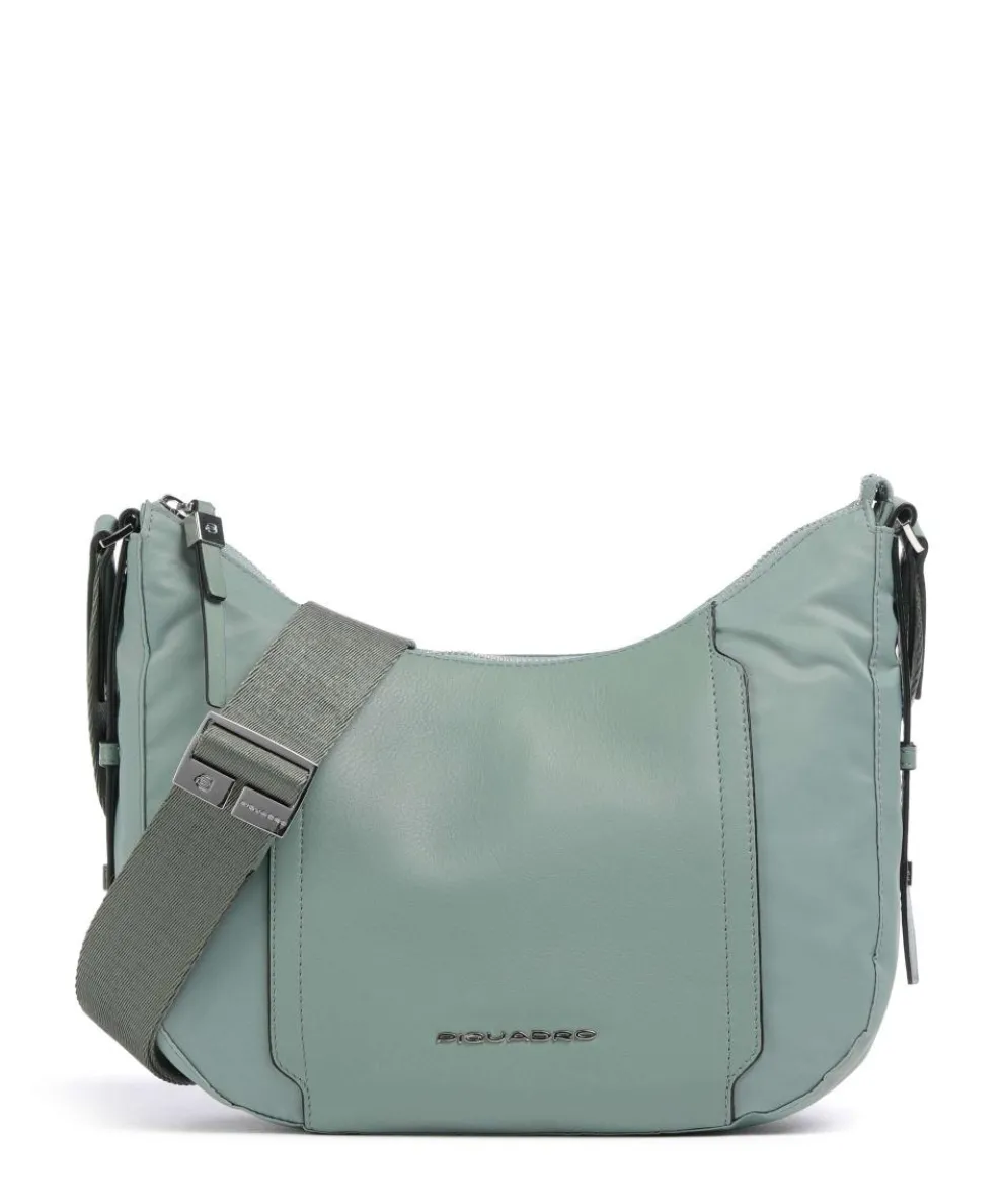 W92T Crossbody bag recycled nylon greygreen