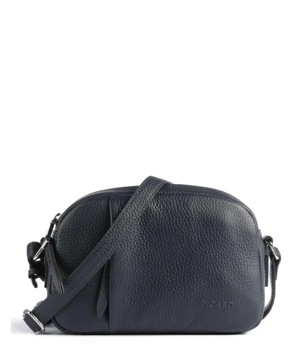 Pure Crossbody bag grained cow leather dark blue