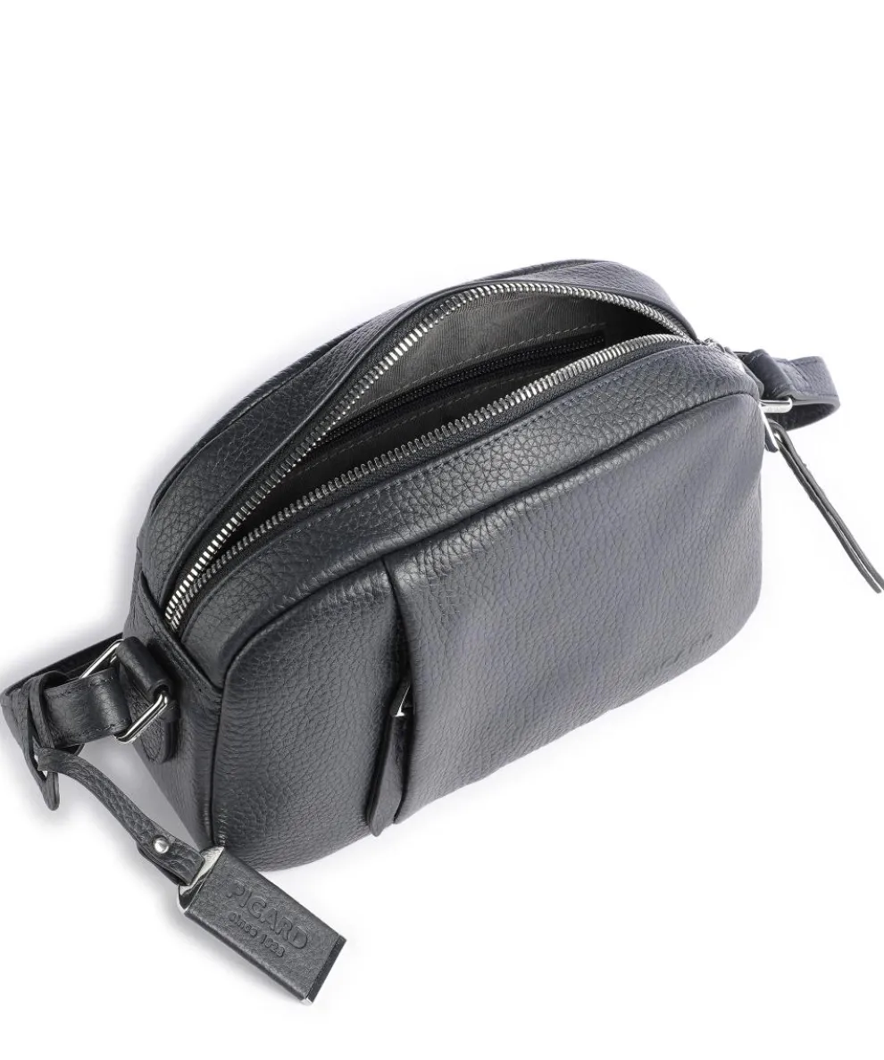 Pure Crossbody bag grained cow leather dark blue