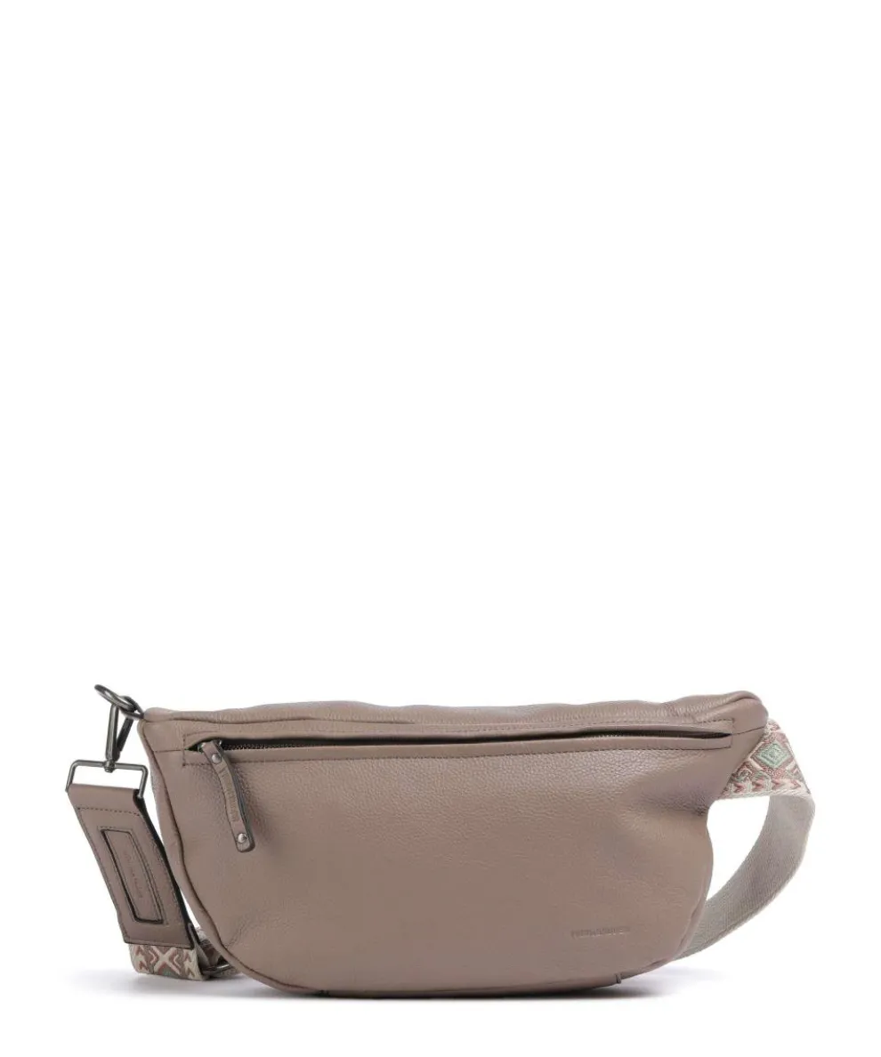Sha Na Na Crossbody bag fine grain leather taupe