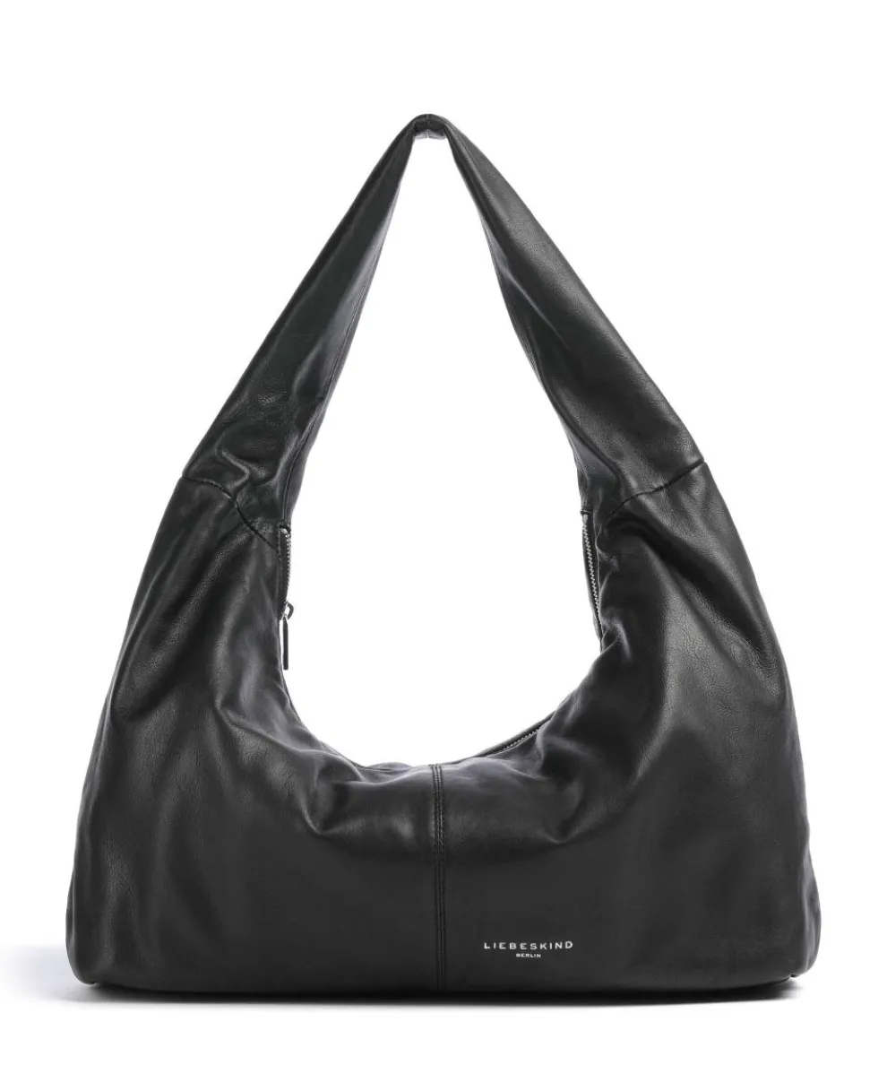 Bo Sheep Natural L Hobo bag sheepskin leather black