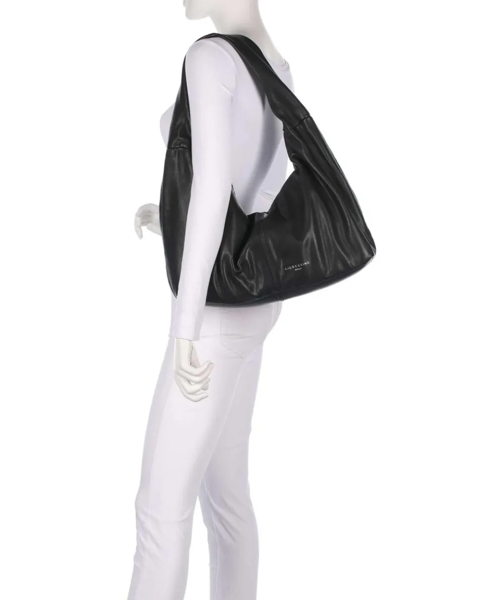 Bo Sheep Natural L Hobo bag sheepskin leather black