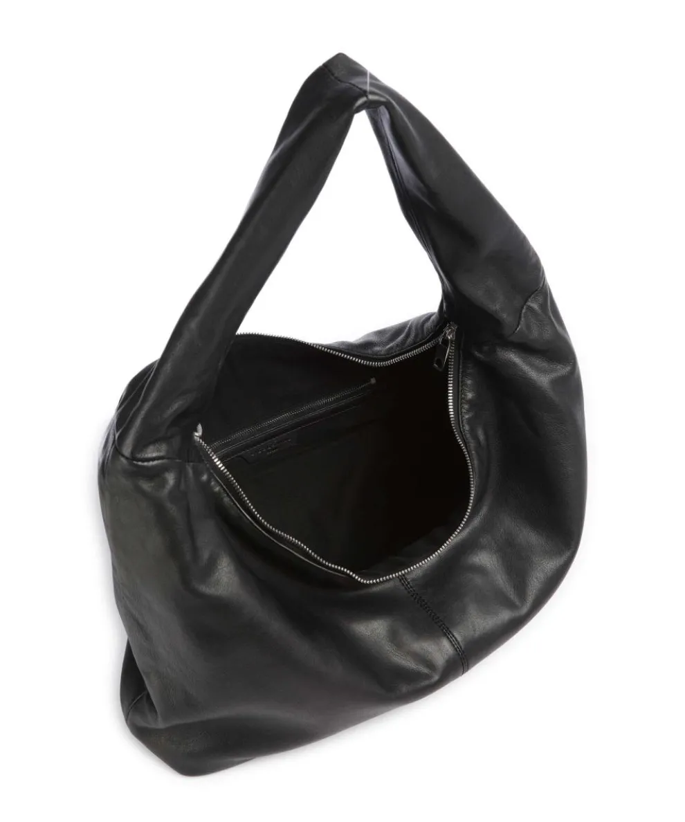 Bo Sheep Natural L Hobo bag sheepskin leather black