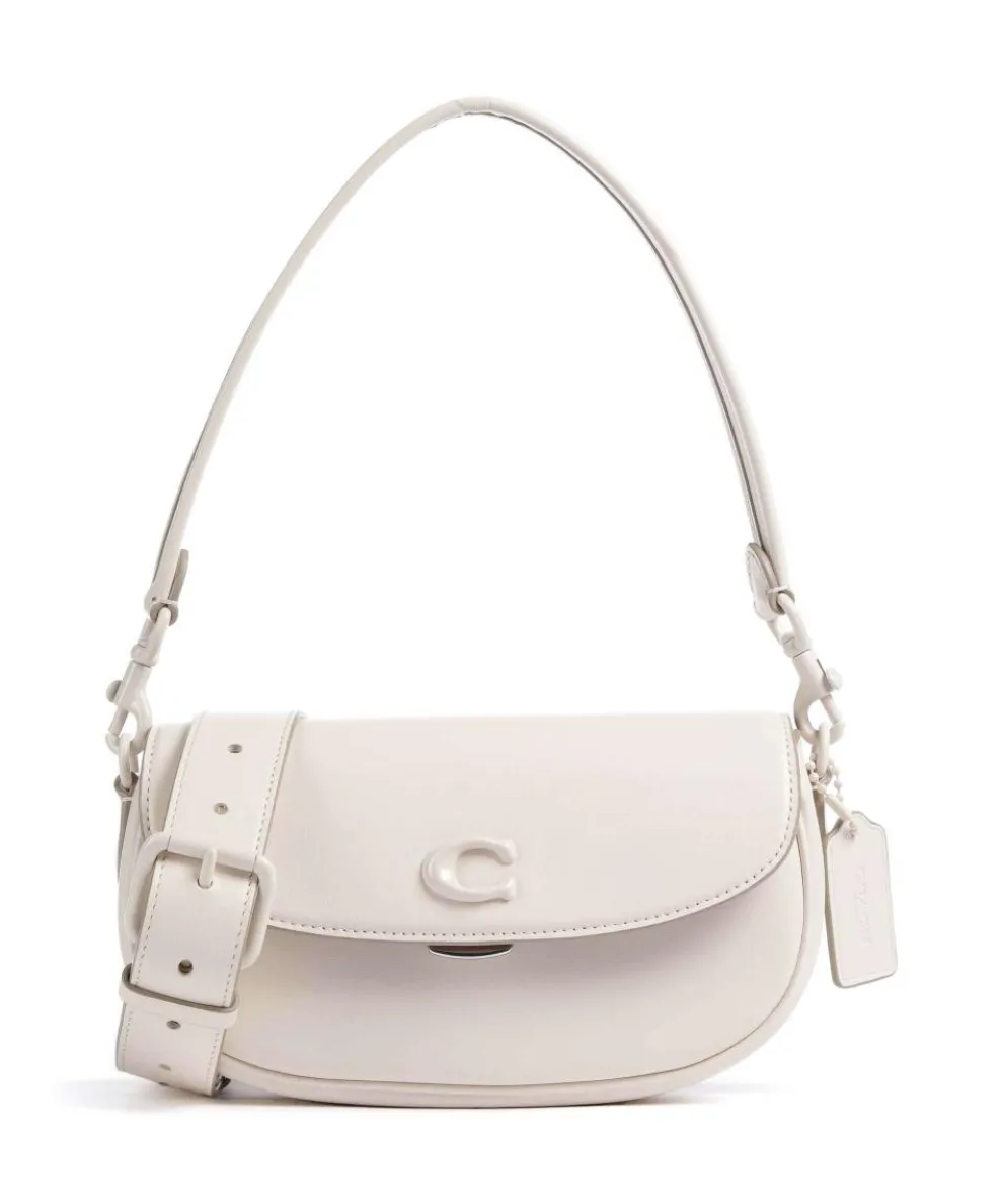 Emmy 23 Shoulder bag fine grain leather white