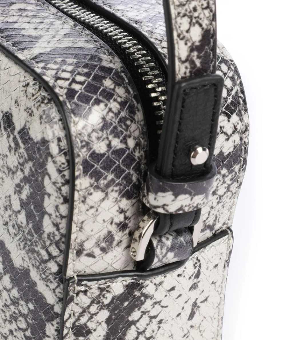 Ella Snake S Crossbody bag embossed leather cream