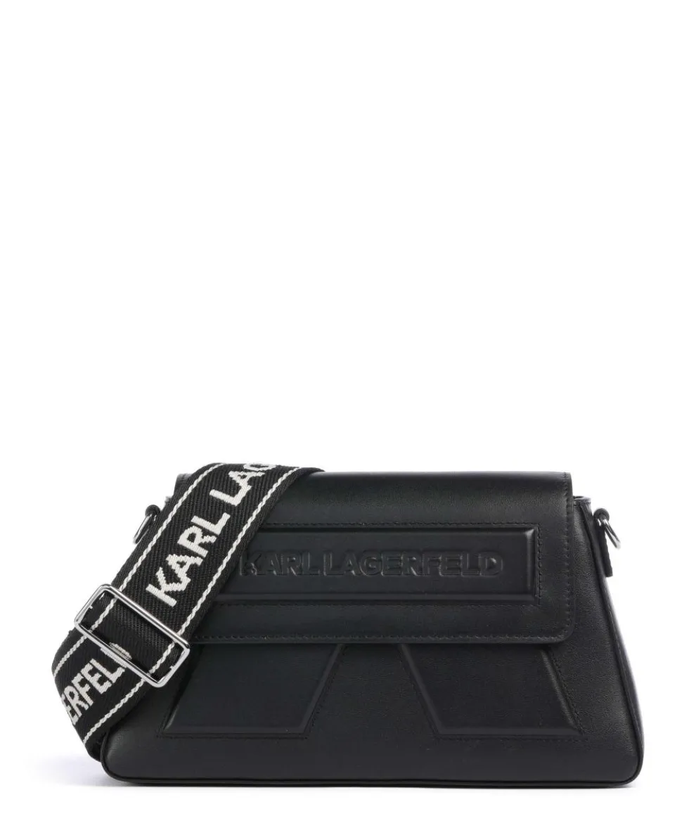 Ikon K Crossbody bag fine grain cow leather black