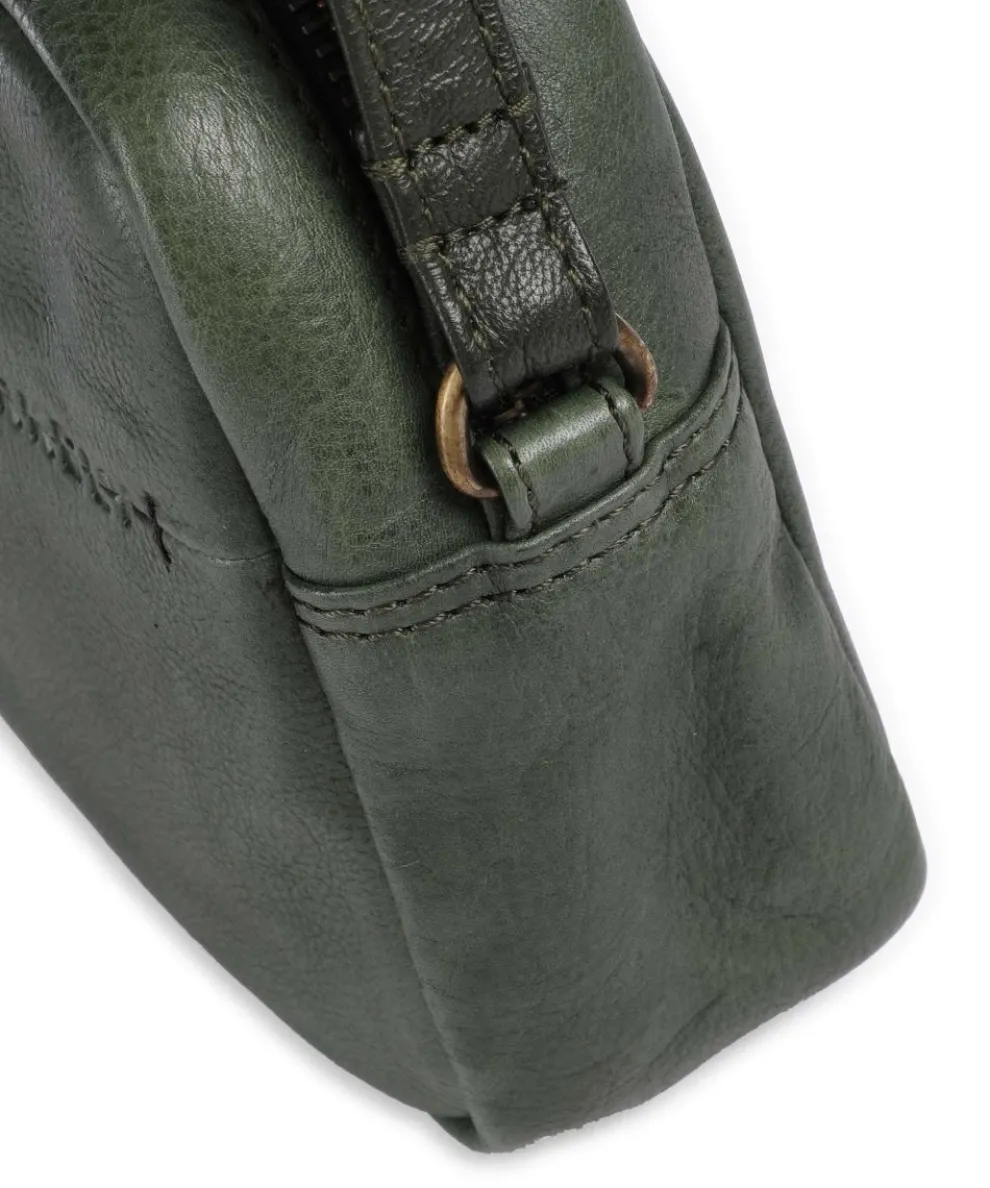 Natural Norah Crossbody bag grained cow leather dark green