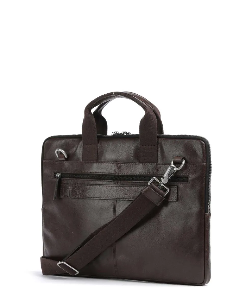 Buddy Briefcase 15″ buffalo leather dark brown