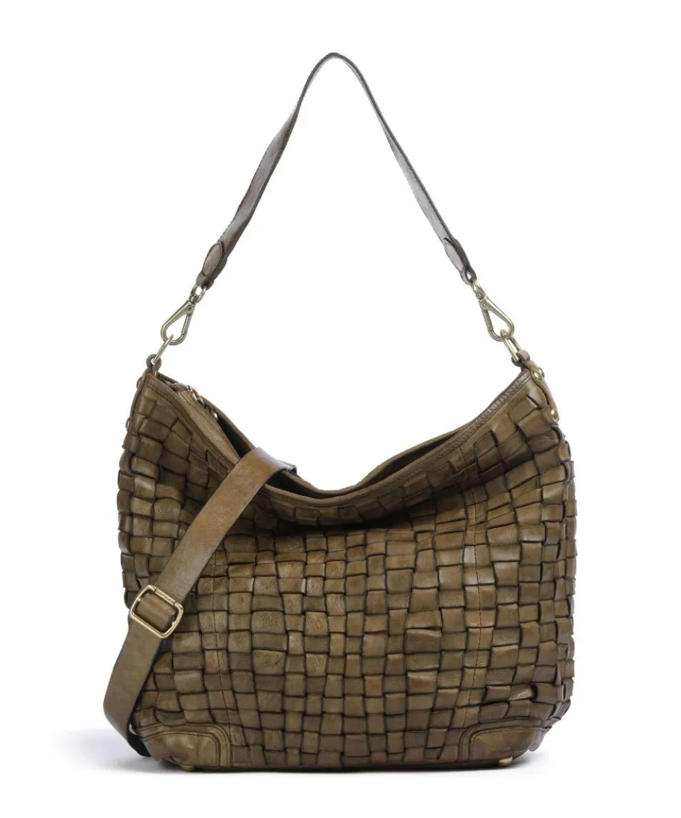 Hobo bag cow leather khaki
