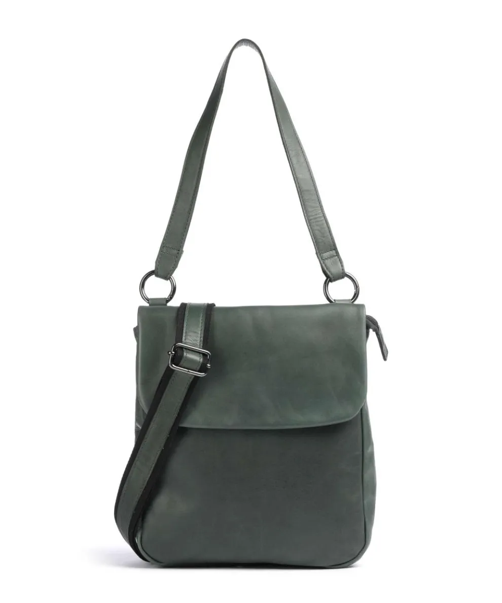 Caugio Shoulder bag fine grain cow leather dark green