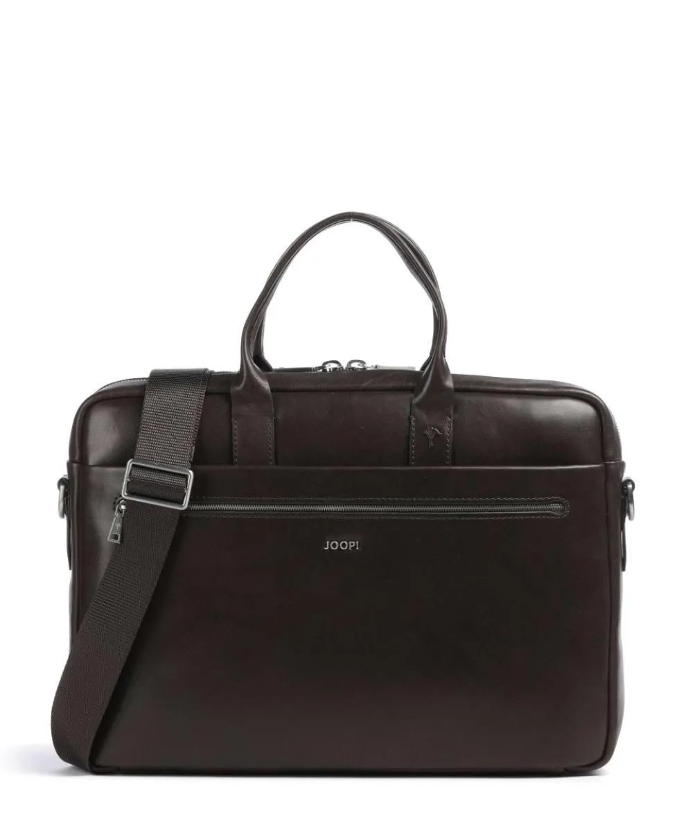 Treviso Pandion Briefcase 15″ grained leather dark brown