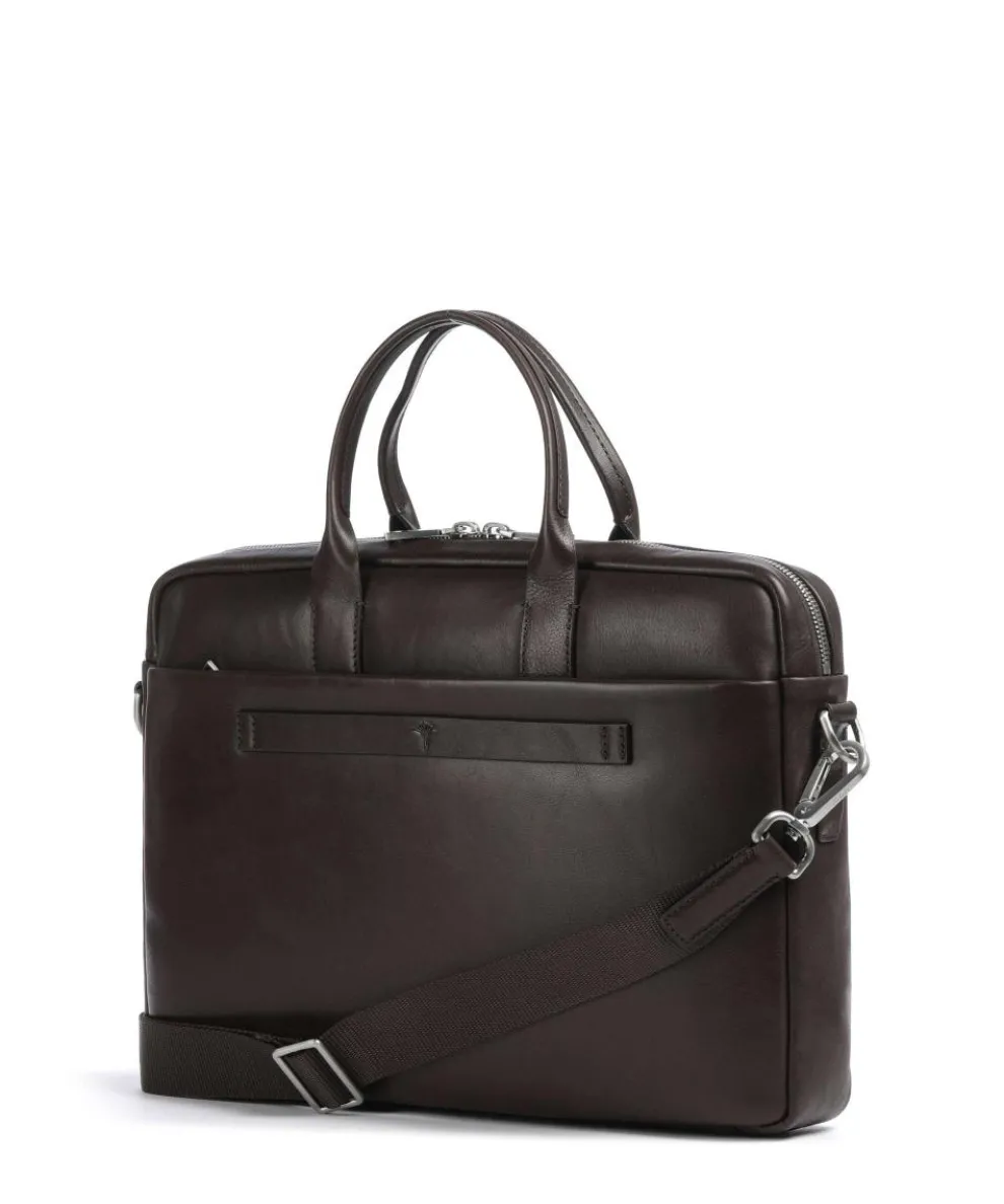 Treviso Pandion Briefcase 15″ grained leather dark brown