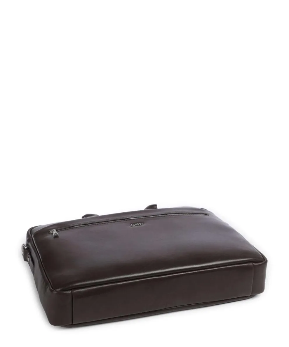 Treviso Pandion Briefcase 15″ grained leather dark brown