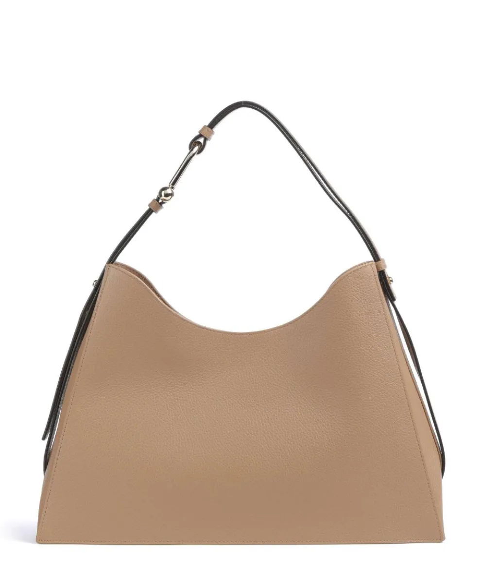 Nuvola L Hobo bag grained cow leather light brown
