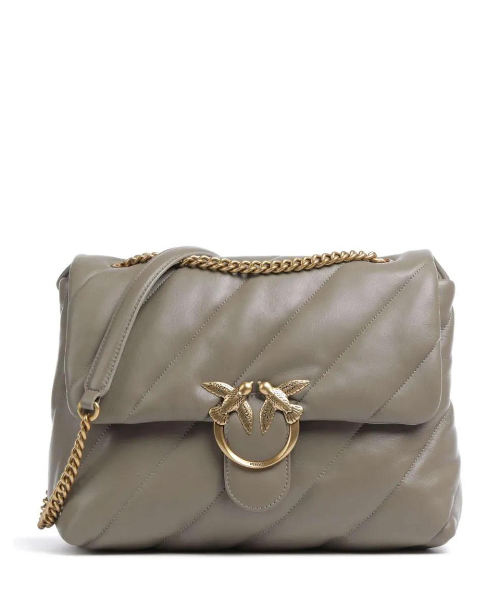 Love Puff Big Shoulder bag sheepskin leather taupe