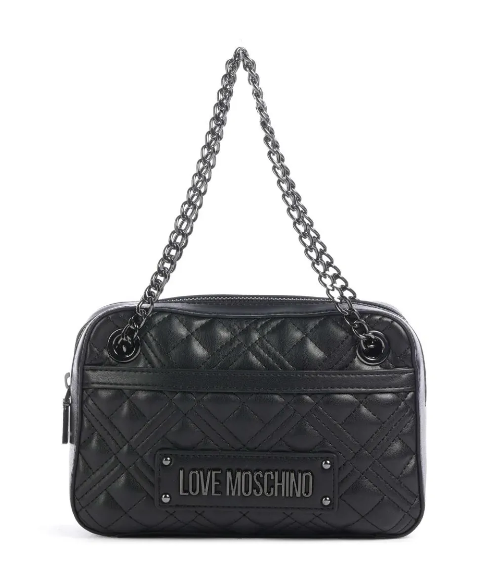 Quilted Shoulder bag imitation leather black