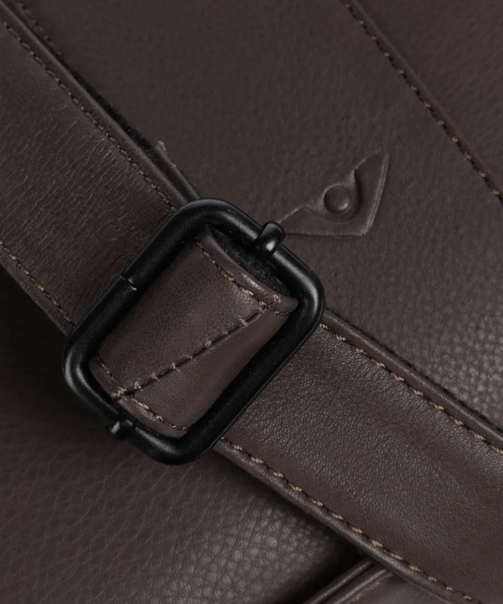 4Seasons Inger Shoulder bag fine grain leather dark brown