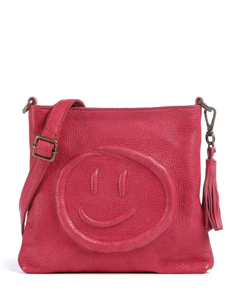 Lachnerstrasse 4 Crossbody bag grained cow leather pink