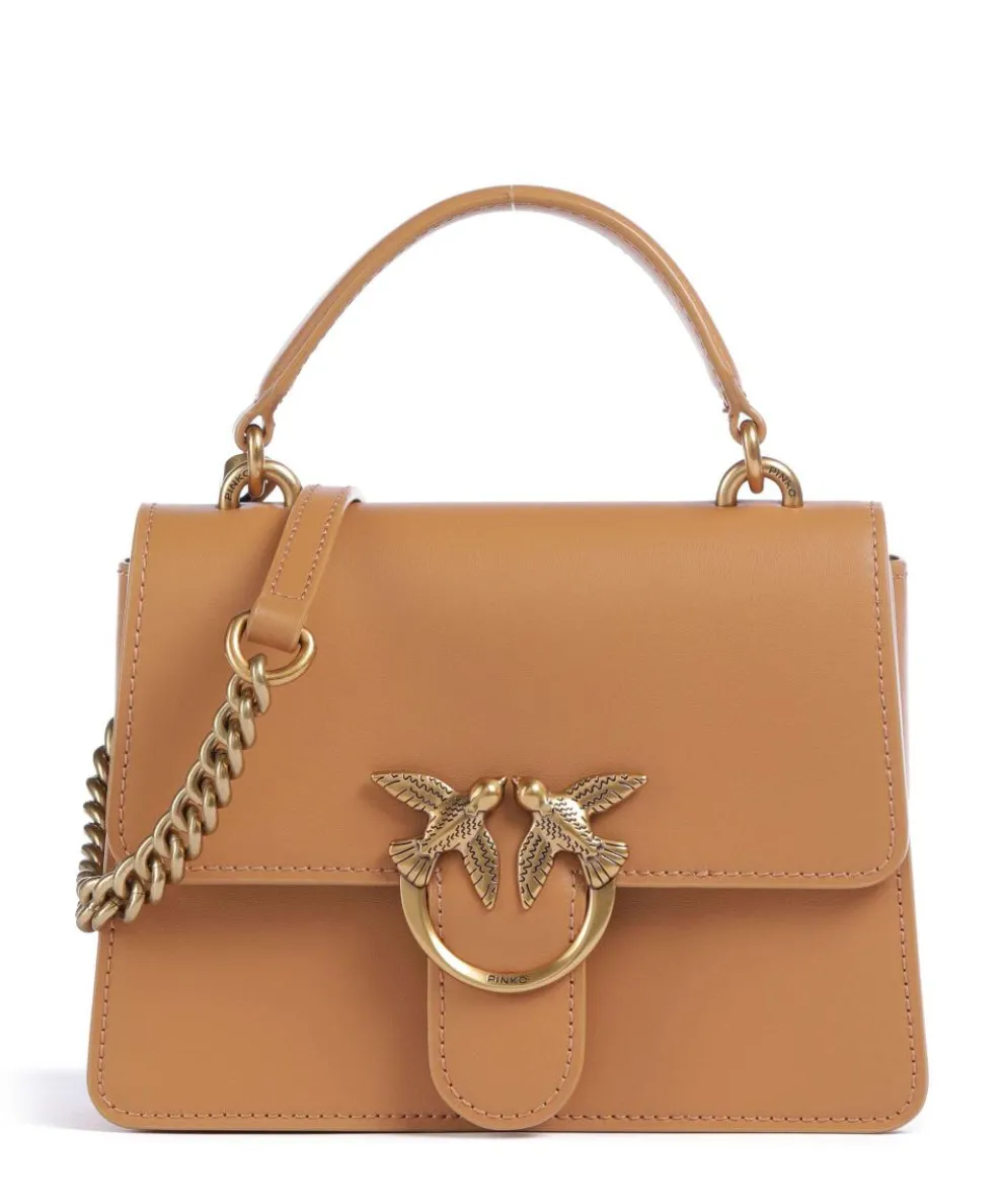 Love One Mini Crossbody bag fine grain cow leather light brown