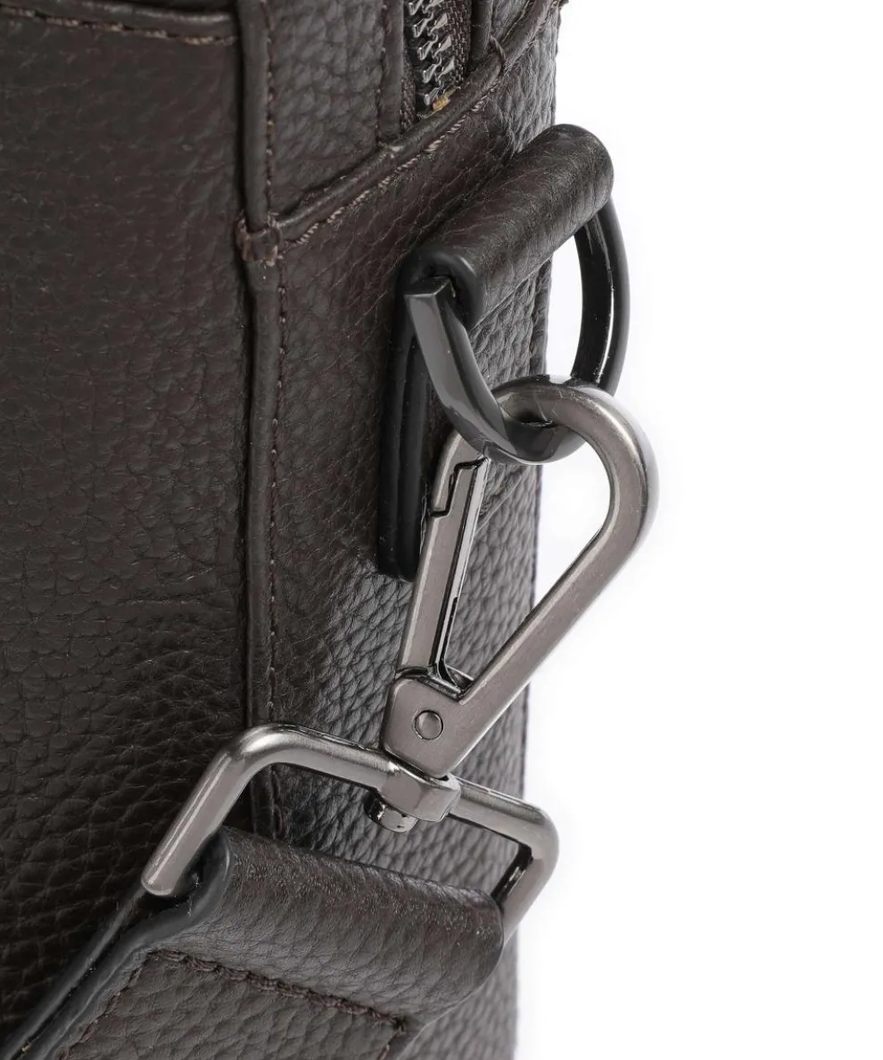 Novara Briefcase 15″ grained cow leather dark brown