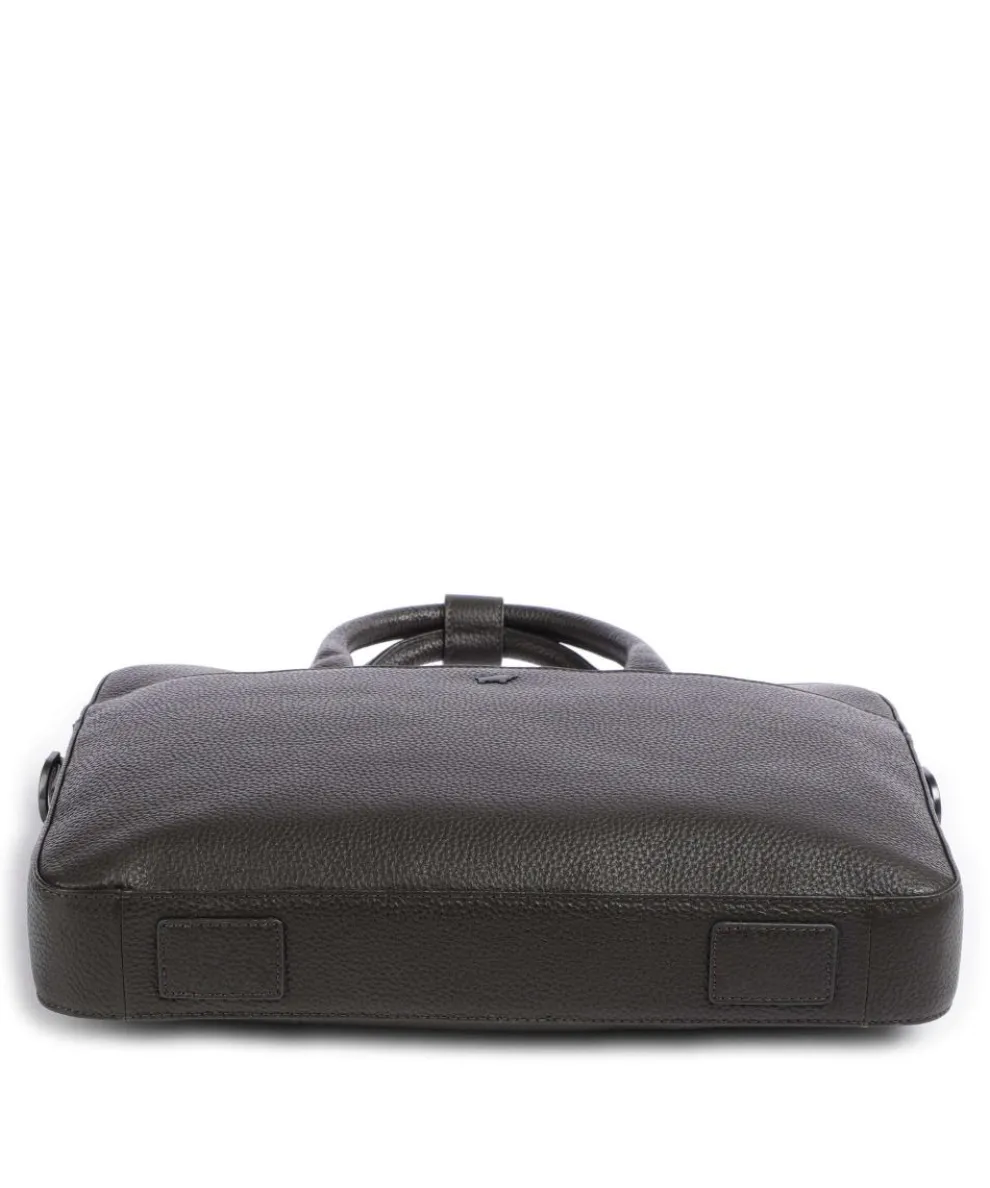 Novara Briefcase 15″ grained cow leather dark brown