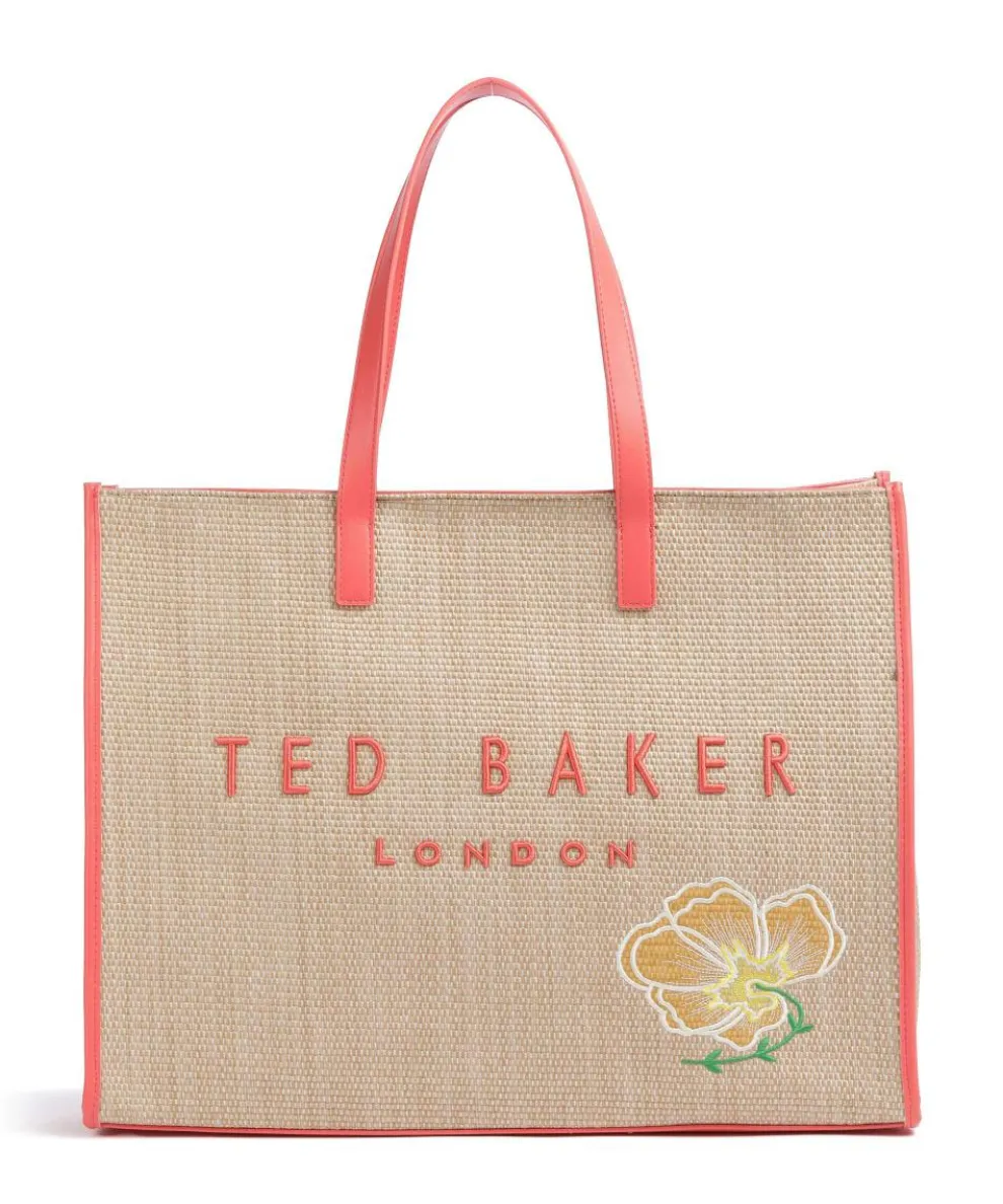 Floraff Tote bag polyurethane beige/orange