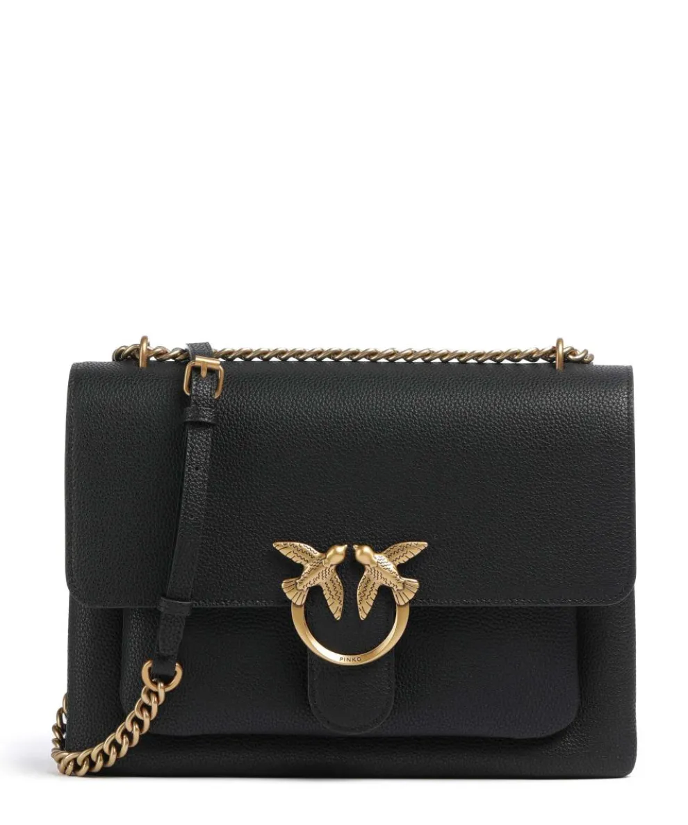 Love Soft Big Shoulder bag grained cow leather black