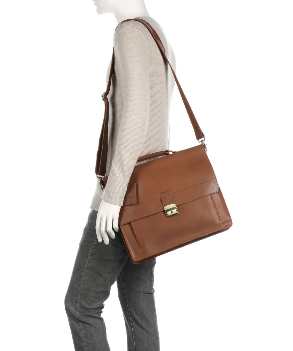 Vintage Scott Briefcase fine grain leather cognac