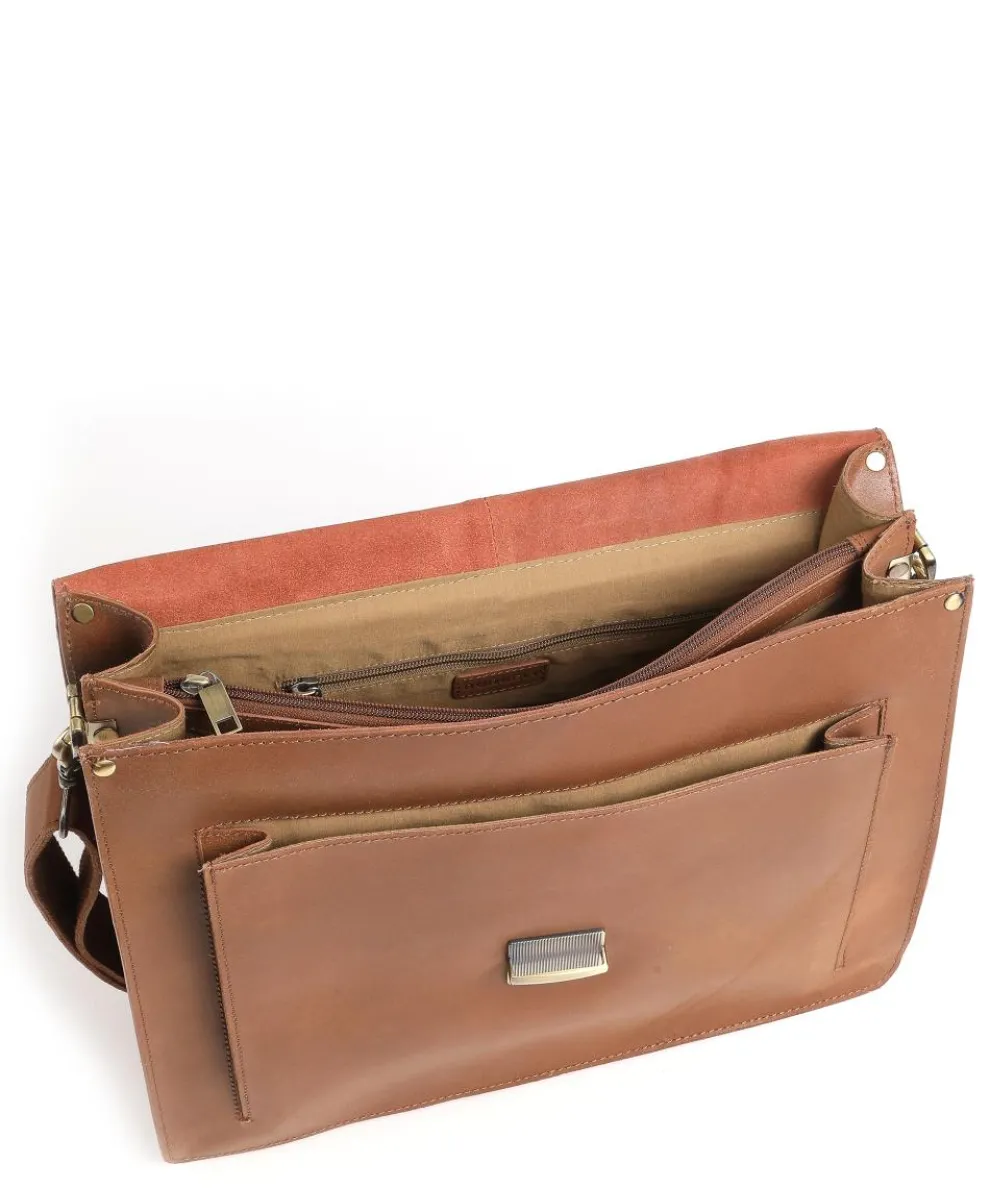 Vintage Scott Briefcase fine grain leather cognac