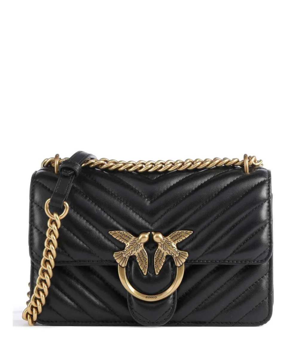 Love One Mini Shoulder bag fine grain leather black