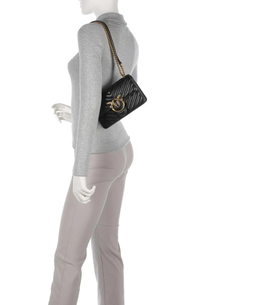 Love One Mini Shoulder bag fine grain leather black