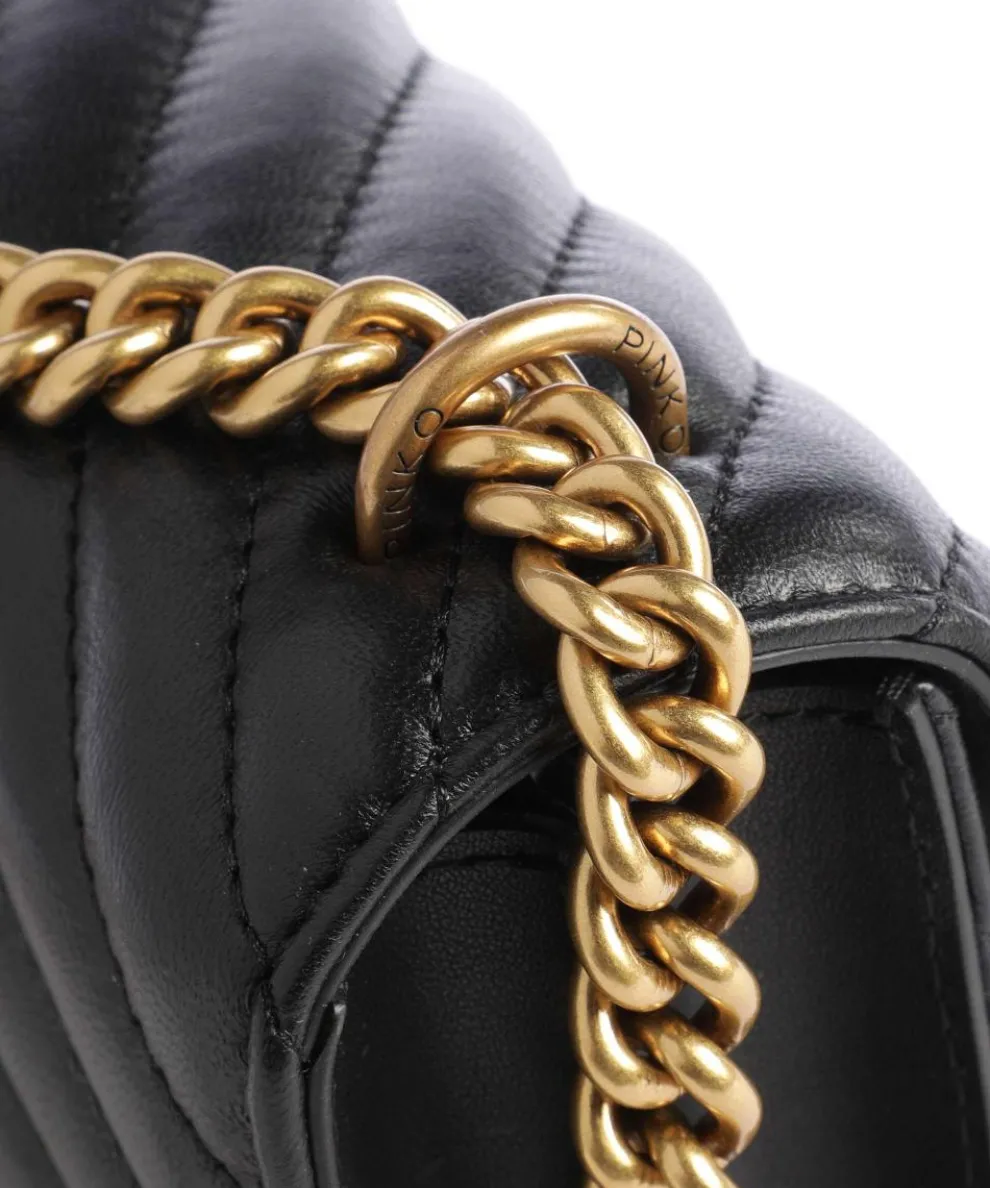 Love One Mini Shoulder bag fine grain leather black