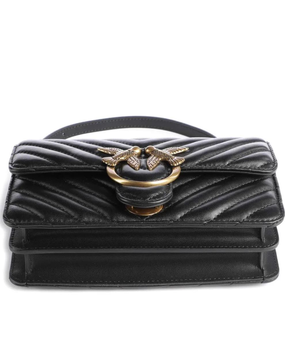 Love One Mini Shoulder bag fine grain leather black