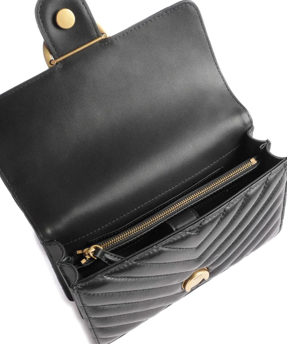 Love One Mini Shoulder bag fine grain leather black