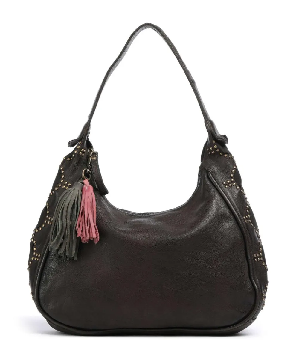 Schubertgasse 3 Shoulder bag grained leather dark green