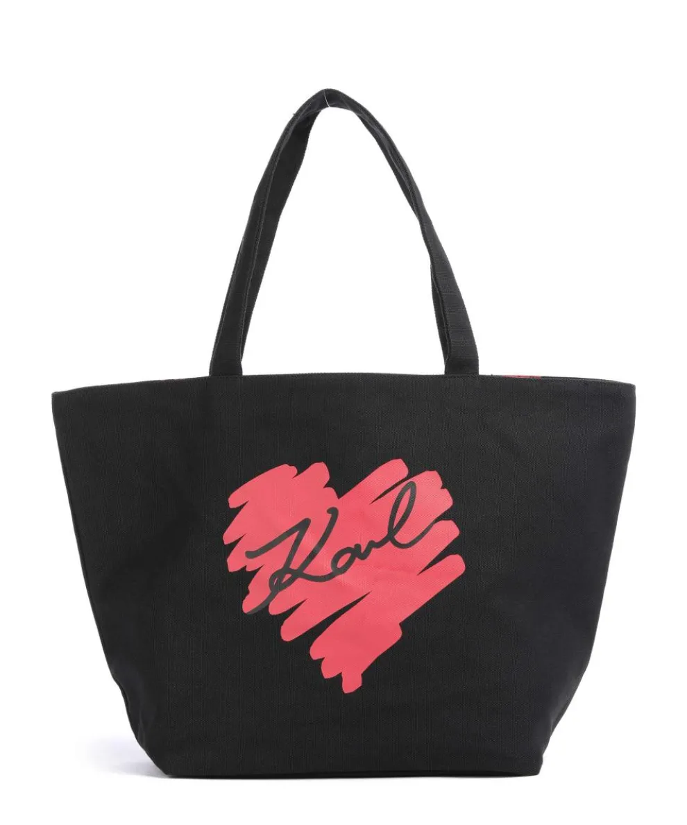 K/Hearts Tote bag canvas black